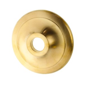 Messing Türdrückerrosette patiniert typische Form matt gold