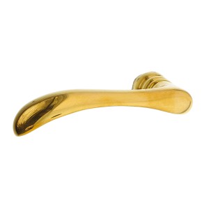 Türklinke aus Messing, geschwungene Form | gold