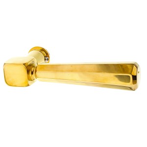 Türdrücker poliert aus Messing gold schlichtes Design