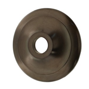 Drückerlochrosette dunkel patiniert runde Form in braun