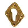 Gründerzeit Zylinderrosette aus Messing außergewöhnliche Form matt gold