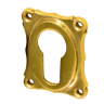 Schlüssellochrosette poliert zeitloses Design gold