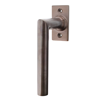 Fensterbeschlag aus Messing, Bauhaus Stil - klassische Form | braun