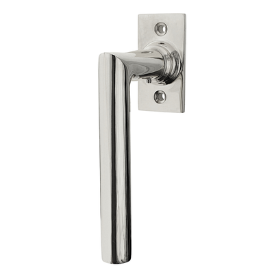 Halbolive aus Messing - Bauhaus Stil - typische Form, großer Fensterbeschlag