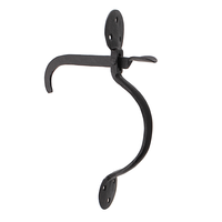 Kleiner Stalltürdrücker mit Fallriegel (Komplett-Set), schwarz