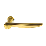 Jugendstil Türdrücker aus Messing - außergewöhnliche Form - gold