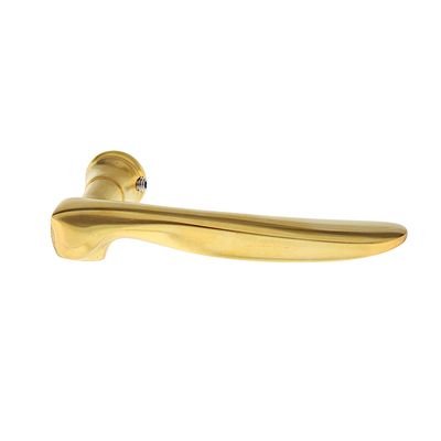 Messing Türklinke patiniert außergewöhnliche Form matt gold