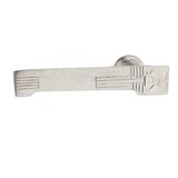 Türdrücker aus Messing - Jugendstil - florales Muster | silber