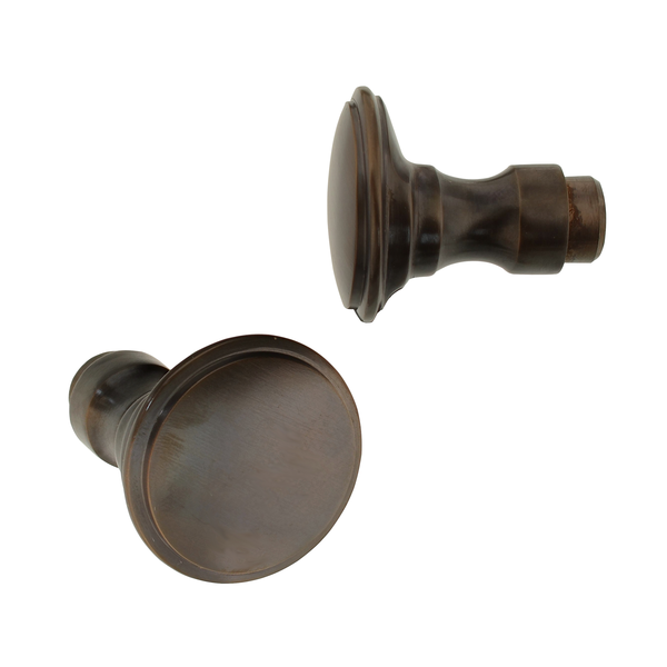 Türknauf braun aus Messing dunkel patiniert schlichtes Design