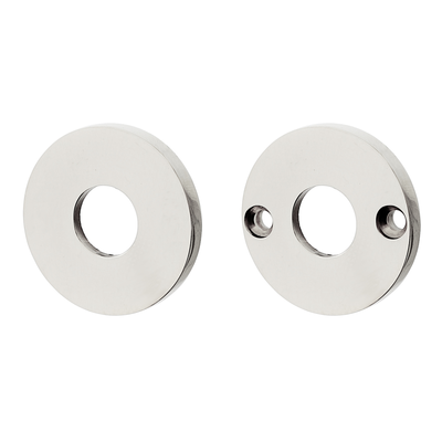 Drückerlochrosette aus Messing - zeitloses Design - silber