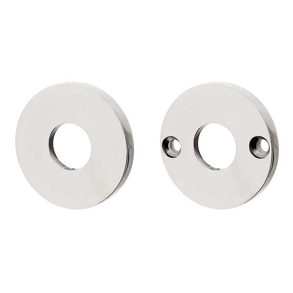 Drückerlochrosette aus Messing - zeitloses Design - silber