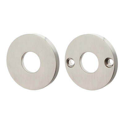 Drückerlochrosette aus Messing - schlichtes Design - silber