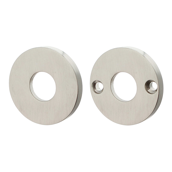 Drückerlochrosette aus Messing - schlichtes Design - silber