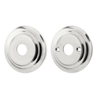 Türdrückerrosette aus Messing, typische Form | silber