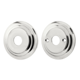 Türdrückerrosette aus Messing, typische Form | silber
