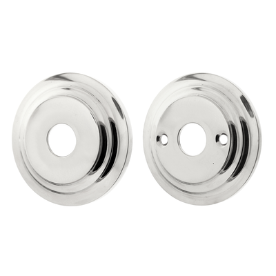 Türdrückerrosette aus Messing, typische Form | silber