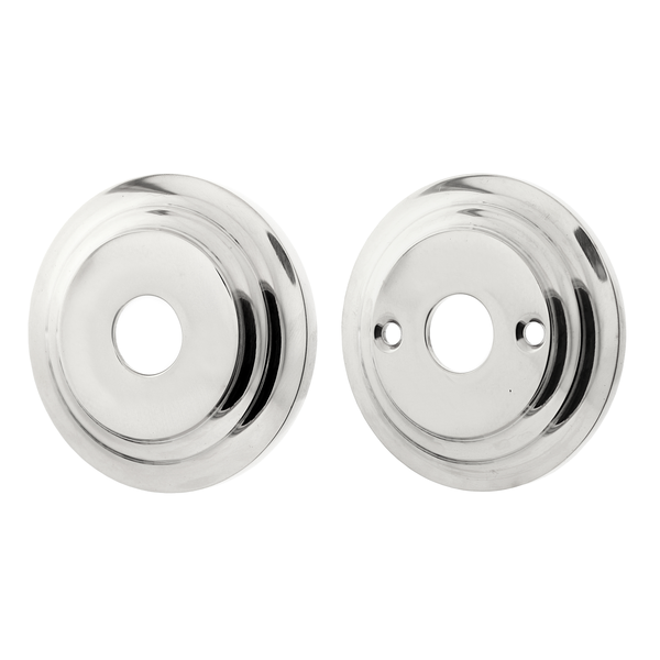 Türdrückerrosette aus Messing, typische Form | silber