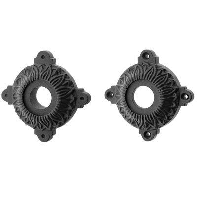 Antikes Rosetten Paar für Türdrücker MS4731H18-Set Messing schwarz