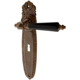 Zimmertürgarnitur Rathard in Messing, antik