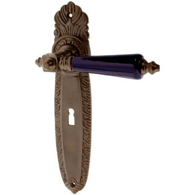 Zimmertürgarnitur Rathard in Messing, antik
