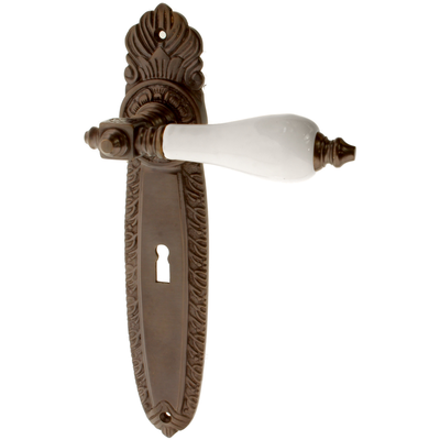 Zimmertürgarnitur Rathard in Messing, antik