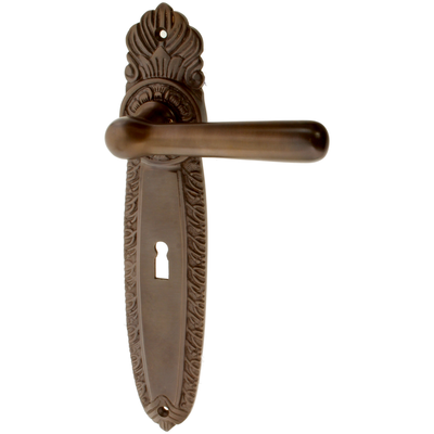 Zimmertürgarnitur Walrich in Messing, antik