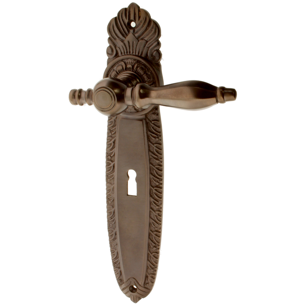 Zimmertürgarnitur Wieland in Messing, antik