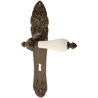 Zimmertürgarnitur Ronja in Messing, antik