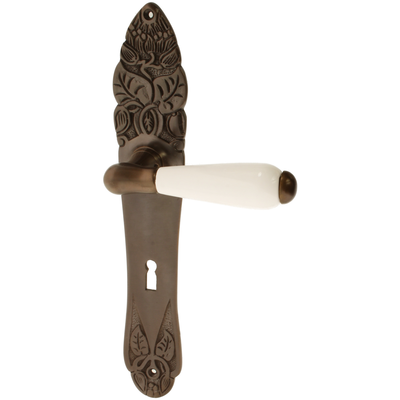 Zimmertürgarnitur Linardhütte in Messing, antik