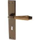 Zimmertürgarnitur Spullerbach in Messing, antik