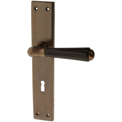 Zimmertürgarnitur Mattenalpsee in Messing, antik