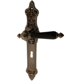 Zimmertürgarnitur Hürlimann in Messing, antik