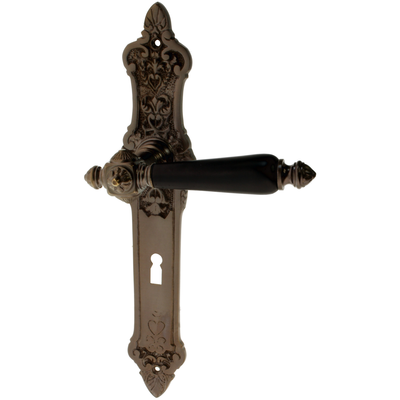 Zimmertürgarnitur Hürlimann in Messing, antik