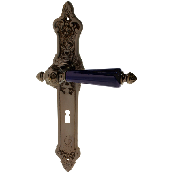 Zimmertürgarnitur Hürlimann in Messing, antik