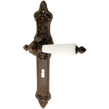 Zimmertürgarnitur Hürlimann in Messing, antik