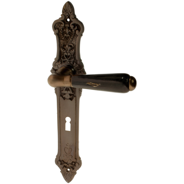 Zimmertürgarnitur Forstseeli in Messing, antik
