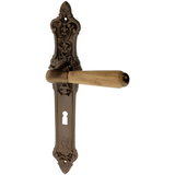 Zimmertürgarnitur Forstseeli in Messing, antik