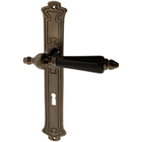 Zimmertürgarnitur Rasso in Messing, antik