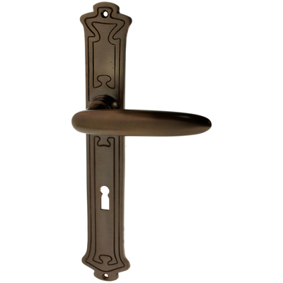 Zimmertürgarnitur Beeler in Messing, antik