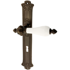 Zimmertürgarnitur Quellsee in Messing, antik