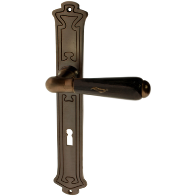 Zimmertürgarnitur Signhild in Messing, antik