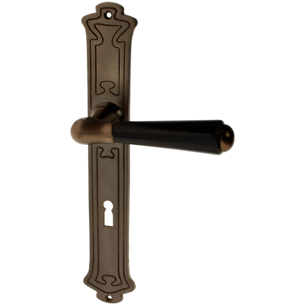 Zimmertürgarnitur Signhild in Messing, antik