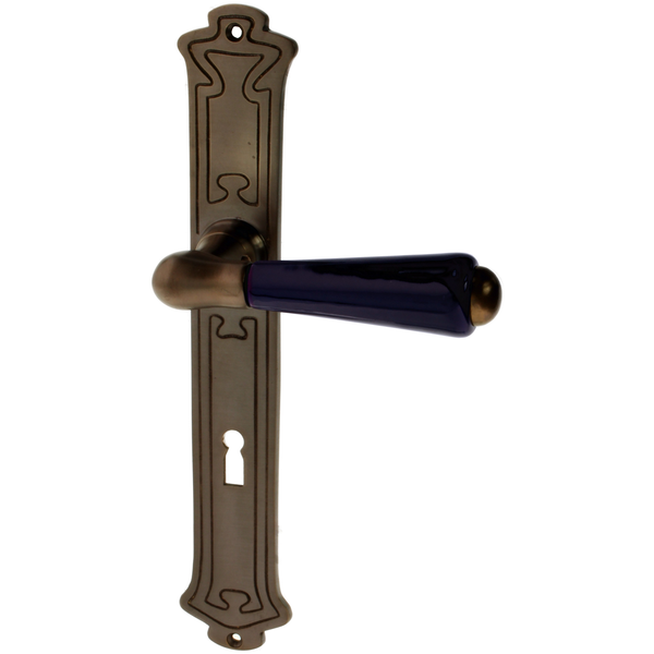Zimmertürgarnitur Signhild in Messing, antik
