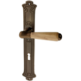 Zimmertürgarnitur Signhild in Messing, antik