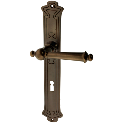 Zimmertürgarnitur Willehad in Messing, antik