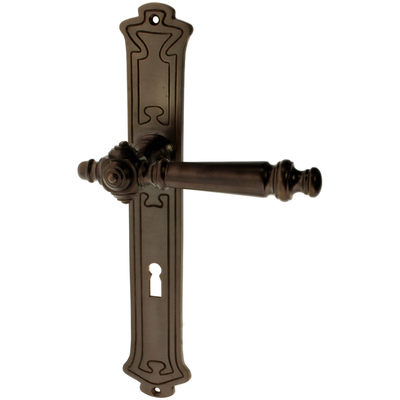 Zimmertürgarnitur Jürg in Messing, antik