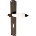 Zimmertürgarnitur Breitenstein in Messing, antik