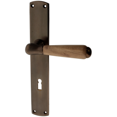 Zimmertürgarnitur Gansner in Messing, antik
