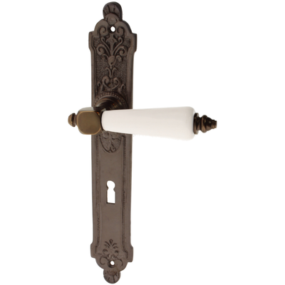 Zimmertürgarnitur Palten in Messing, antik