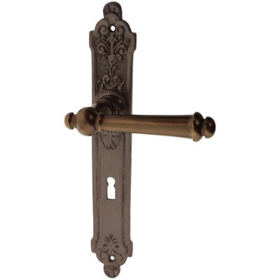 Zimmertürgarnitur Jochseeli in Messing, antik
